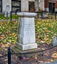 Paul Revere grave site in the Granary Burying Ground cemetery - Boston, Massachusetts, USA Royalty Free Stock Photo