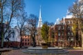 Paul Revere Mall and Old North Church - Boston, Massachusetts, USA Royalty Free Stock Photo