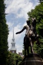 The Paul Revere Statue in Boston, Massachusetts Royalty Free Stock Photo