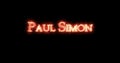 Paul Simon written with fire. Loop