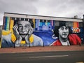 Paul Smith and Richard Beckinsale Street art Royalty Free Stock Photo