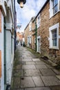 Paul Street - passageway to St Catherine`s Hill, Frome, Somerset, UK