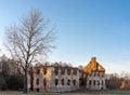 Paulavos Republic in Lithuania. Old Bricks Ruins. Sightseeing object in Lithuania. Royalty Free Stock Photo