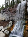 Paulina Falls and orange backdrop