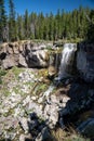 Paulina Falls waterfall in Newberry National Volcanic Monument, near Bend, Oregon USA