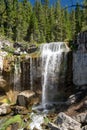 Paulina Falls waterfall in Newberry National Volcanic Monument in Oregon