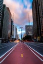 Paulista Avenue, financial center of the city and one of the main places of Sao Paulo, Brazil Royalty Free Stock Photo