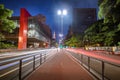 Paulista Avenue and MASP Sao Paulo Museum of Art at night - Sao Paulo, Brazil Royalty Free Stock Photo
