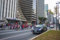 Paulista Avenue - Protest - Human Rights Day Royalty Free Stock Photo