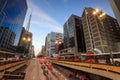 Paulista Avenue at twilight in Sao Paulo