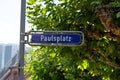 Paulsplatz sign post