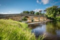 Pauperhaugh Bridge and weir Royalty Free Stock Photo