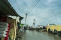 Monsoon on the streets of Pauri, Garhwal Himalayas, Uttarakhand, India