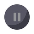 Pause button icon, pause video icon, media player button, circle shape playback controls Royalty Free Stock Photo