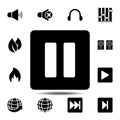 pause button icon. Simple glyph  element of web, minimalistic icons set for UI and UX, website or mobile application Royalty Free Stock Photo