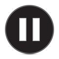 Pause button icon vectior illustration Royalty Free Stock Photo