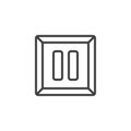 Pause button line icon Royalty Free Stock Photo