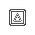 Pause button line icon Royalty Free Stock Photo