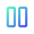 Pause button pixel perfect gradient linear ui icon Royalty Free Stock Photo