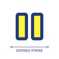 Pause button pixel perfect RGB color ui icon Royalty Free Stock Photo