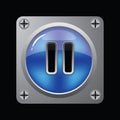 pause button. Vector illustration decorative design Royalty Free Stock Photo