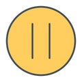 Pause line icon. Vector illustration