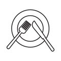 Pause while eating sign. Vector illustration decorative design Royalty Free Stock Photo