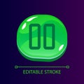 Pause glossy ui button with linear icon Royalty Free Stock Photo