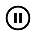Pause the icon in a flat style