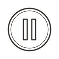 Pause icon. Vector illustration decorative design Royalty Free Stock Photo