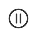 Pause icon on white background