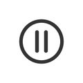 Pause icon on white background