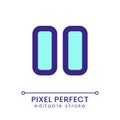 Pause pixel perfect RGB color ui icon Royalty Free Stock Photo