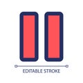 Pause red RGB color ui icon Royalty Free Stock Photo