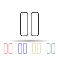 pause sign multi color style icon. Simple thin line, outline vector of web icons for ui and ux, website or mobile application Royalty Free Stock Photo