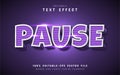 Pause text effect with line pattern