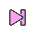 Pause toggle button filled outline icon