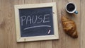 Pause written Royalty Free Stock Photo