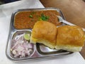 Pav bhaji, street food India Royalty Free Stock Photo