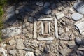 Pavement made from old bricks