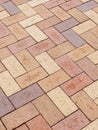 Paved Brick Herringbone Background Pattern