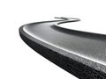 Paved empty winding road 3D illustration Royalty Free Stock Photo