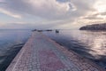 Paved gangplank over Lake Ohrid