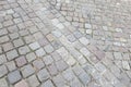 Paved ground in the medieval village of nernier. Royalty Free Stock Photo