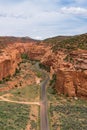 Paved highway in the canyon and Mesa country of Southern Utah Royalty Free Stock Photo