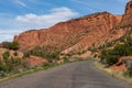 Paved highway in the canyon and Mesa country of Southern Utah Royalty Free Stock Photo