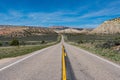 Paved highway in the canyon and Mesa country of Southern Utah Royalty Free Stock Photo