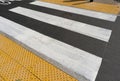 Paved Pedestrian Crossing, Grey White Crosswalk, Safety Zebra on Modern Tiles Pathway Royalty Free Stock Photo