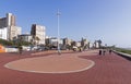 Paved Promenade with Durban Hotels in Background Royalty Free Stock Photo