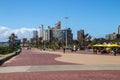 Paved Promenade Walkway at Durban`s Golden Mile on Beachfront Royalty Free Stock Photo